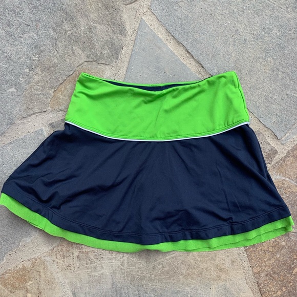 Nike Pants - NIKE: Navy with green trip tennis skort 153